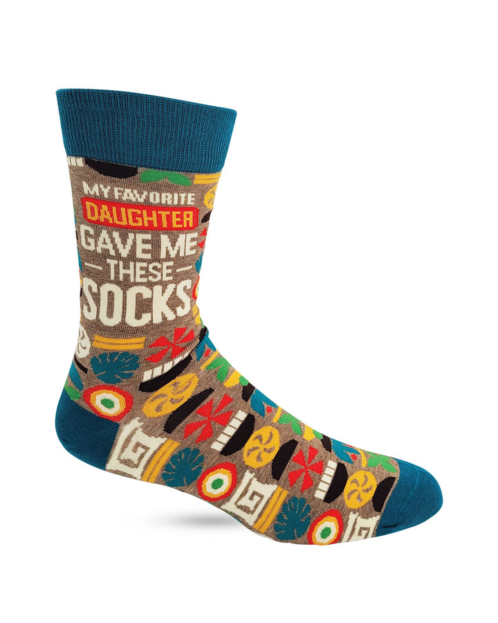 My Favorite Daughter Gave Me These Socks Men's Novelty Crew Socks