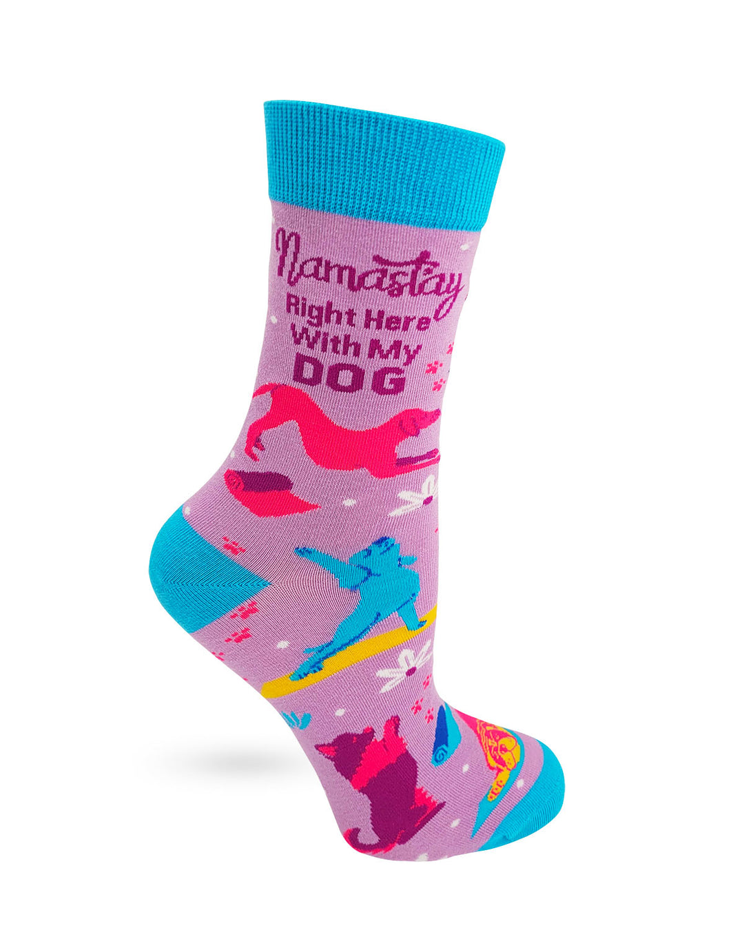 Namastay Right Here with My Dog Women's Crew Socks