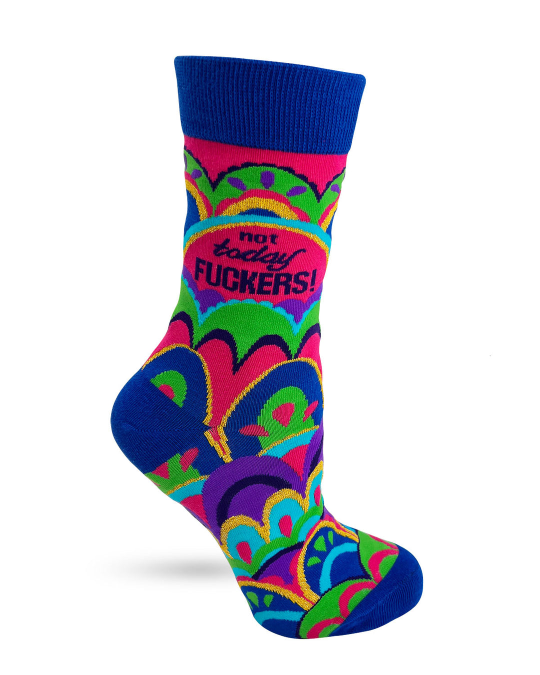 Not Today Fuckers Women's Novelty Crew Socks