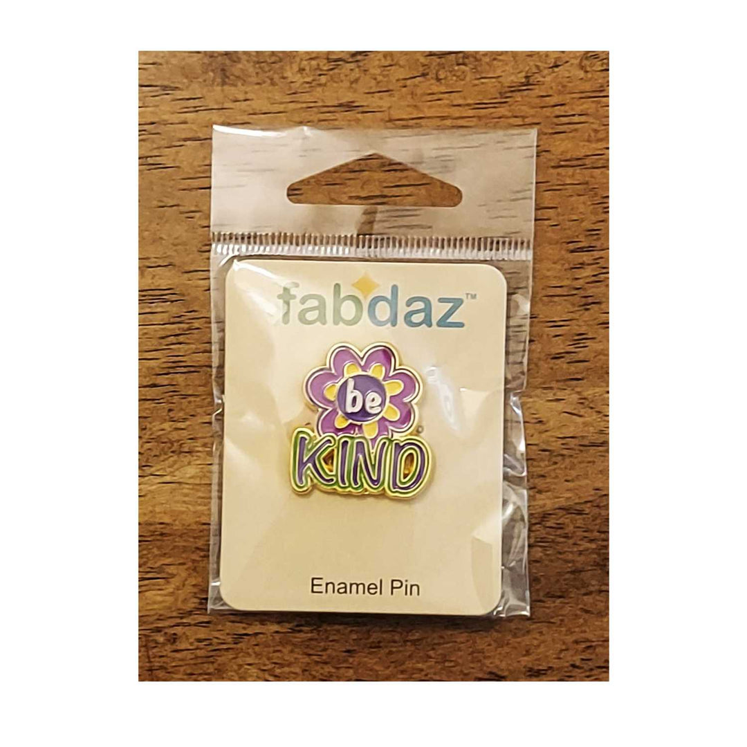 Be Kind Enamel Pin with Metal Frame