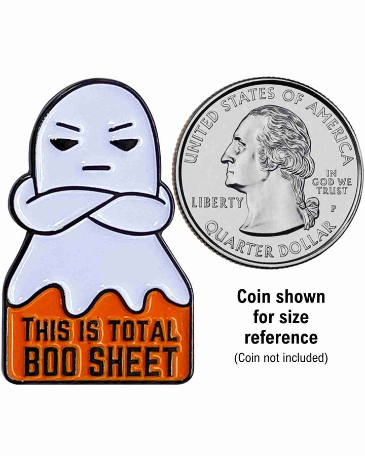 This Is Total Boo Sheet Enamel Pin with Metal Frame