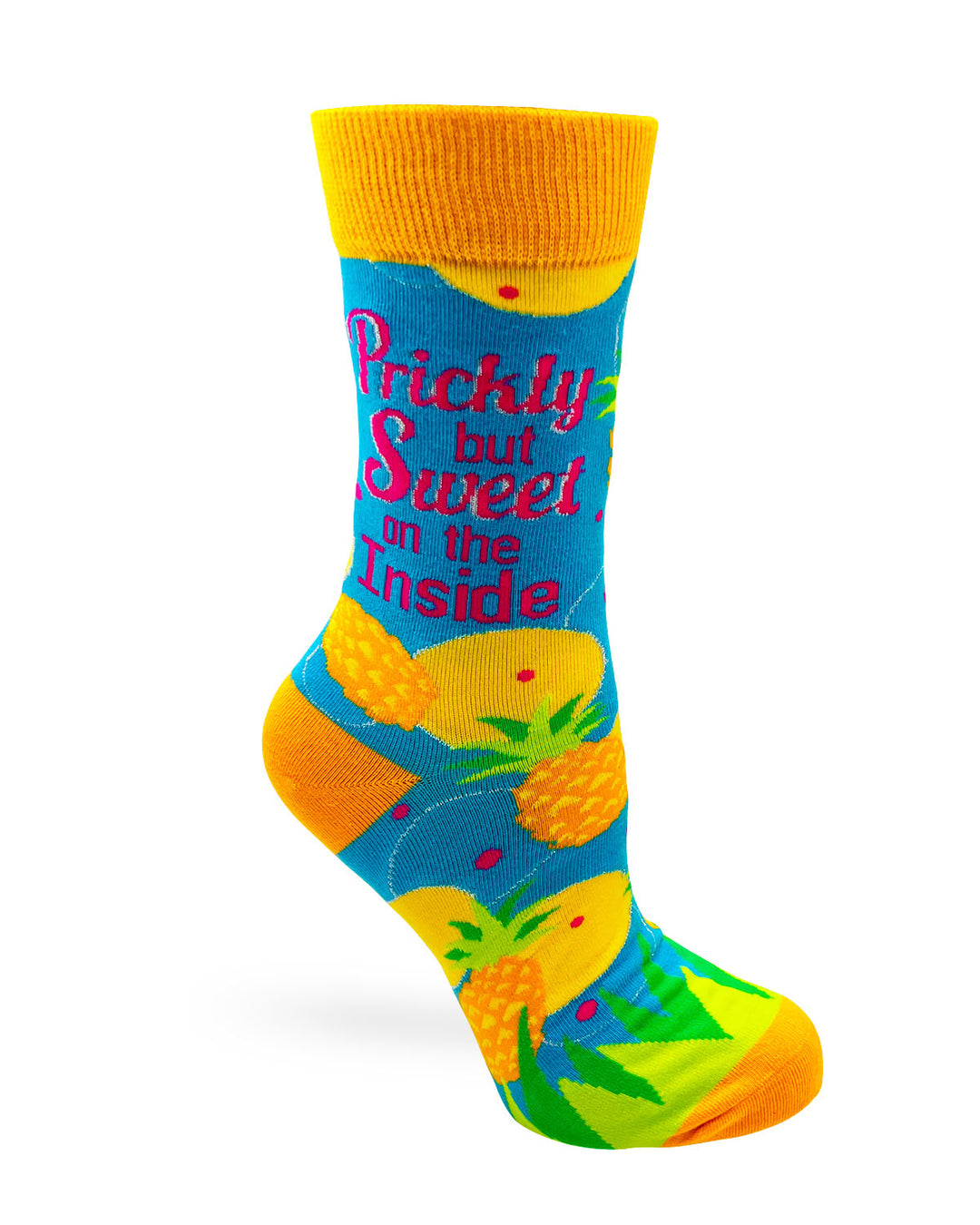 Prickly, But Sweet On The Inside Ladies' Pineapple Crew Socks