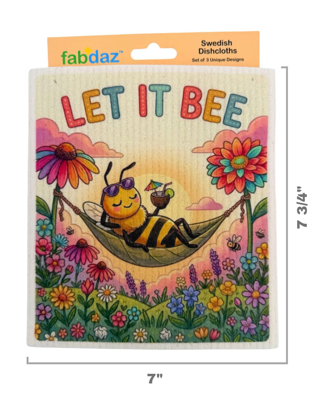 Cute Bee - Set of 3 - Swedish Dishcloths