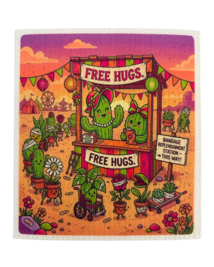 Funny Cactus - Set of 3 - Swedish Dishcloths