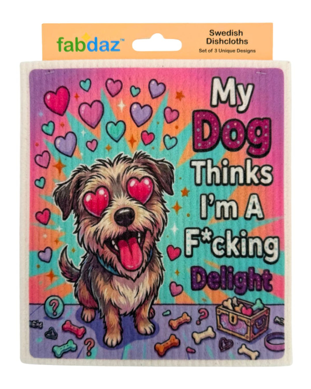 Funny Dog Sayings - Set of 3 - Swedish Dishcloths