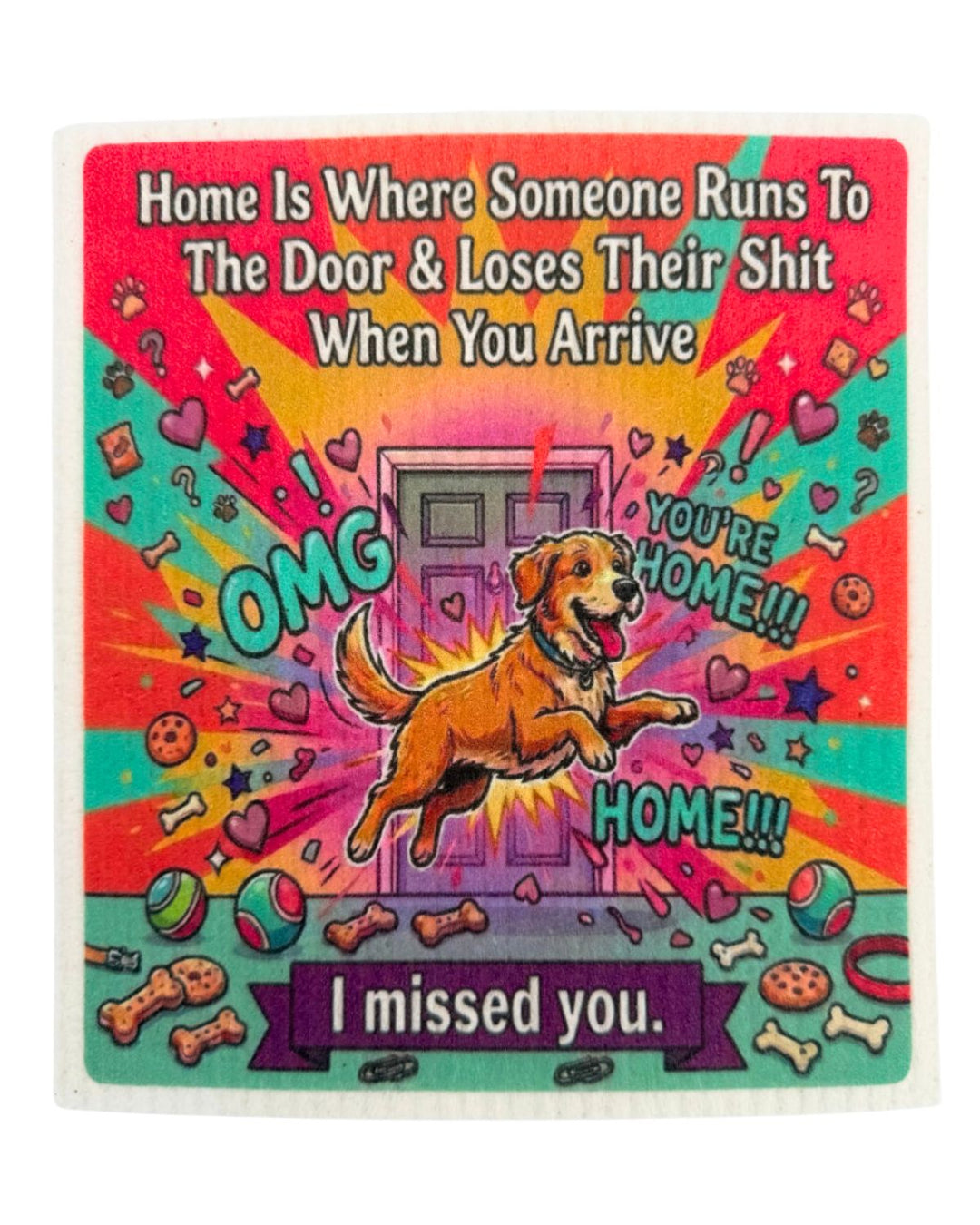Funny Dog Sayings - Set of 3 - Swedish Dishcloths