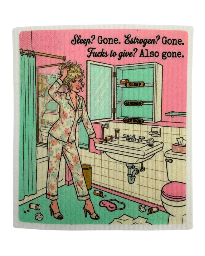 Funny Menopause Sayings - Set of 3 - Swedish Dishcloths