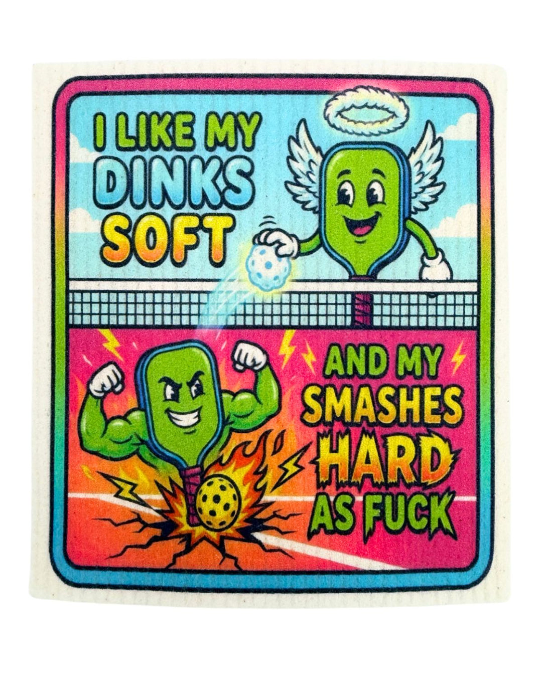 Funny Pickleball Sayings - Set of 3 - Swedish Dishcloths