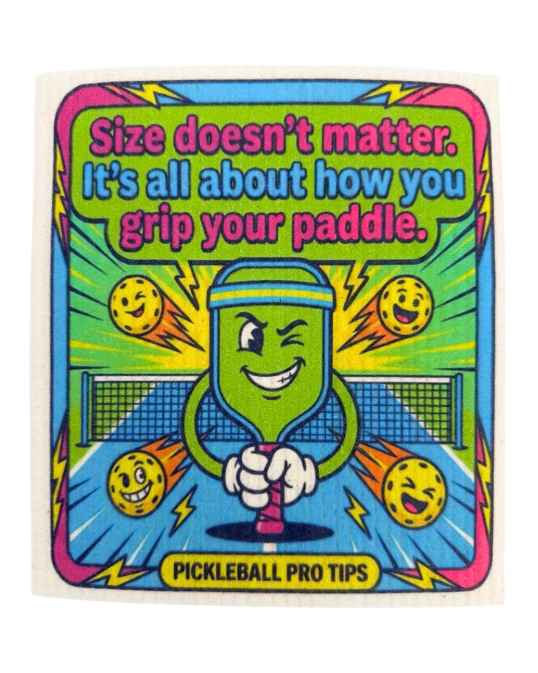 Funny Pickleball Sayings - Set of 3 - Swedish Dishcloths