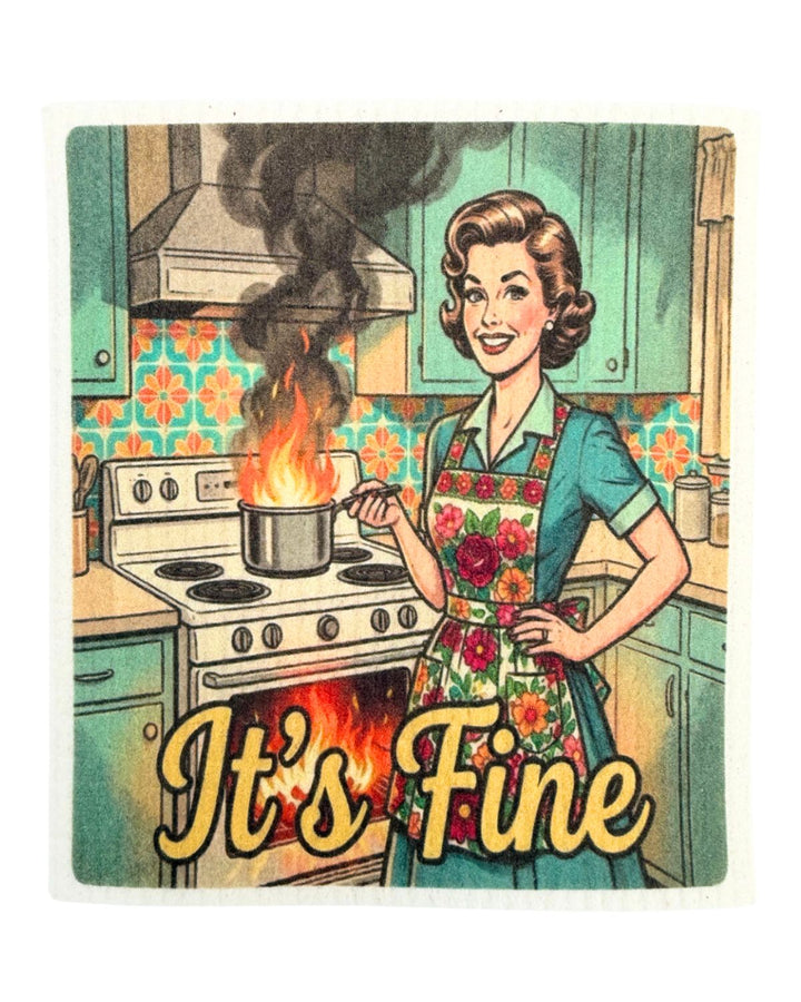 Crazy Retro Wife - Set of 3 - Swedish Dishcloths
