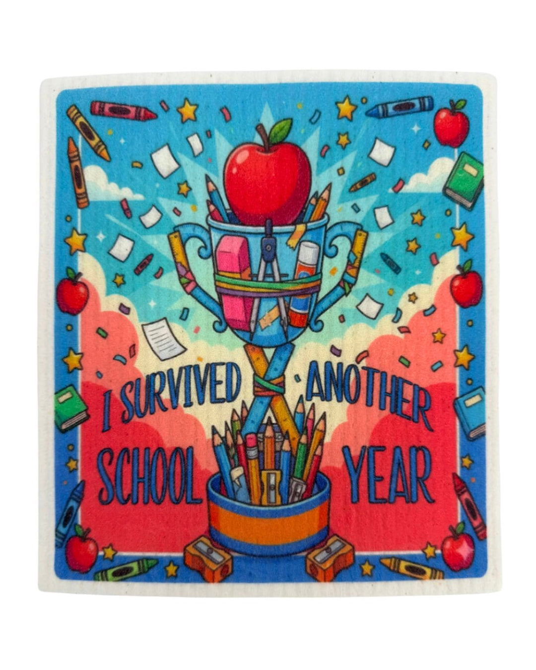 Funny Teacher Sayings - Set of 3 - Swedish Dishcloths