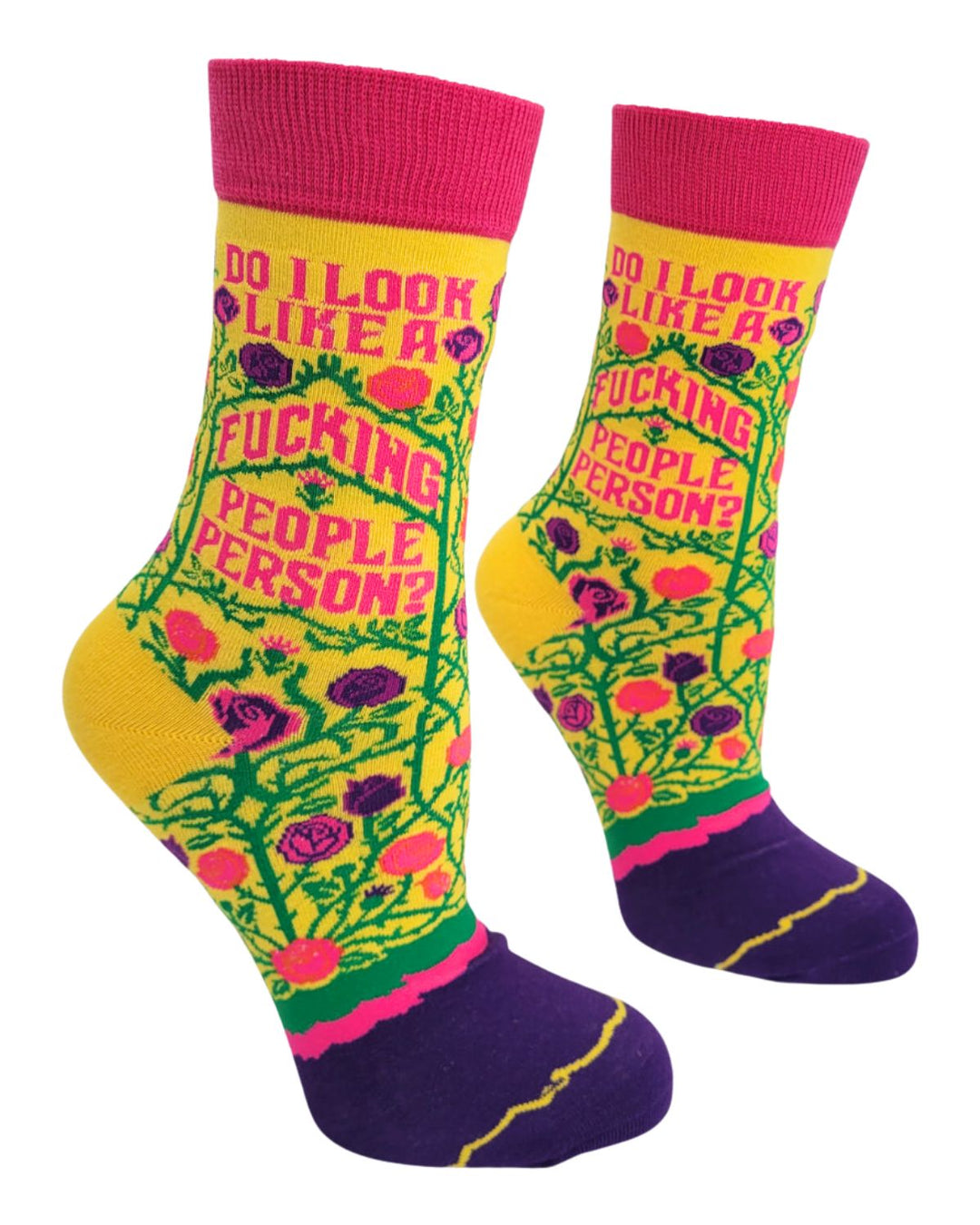 Do I Look Like a Fucking People Person Women's Crew Socks