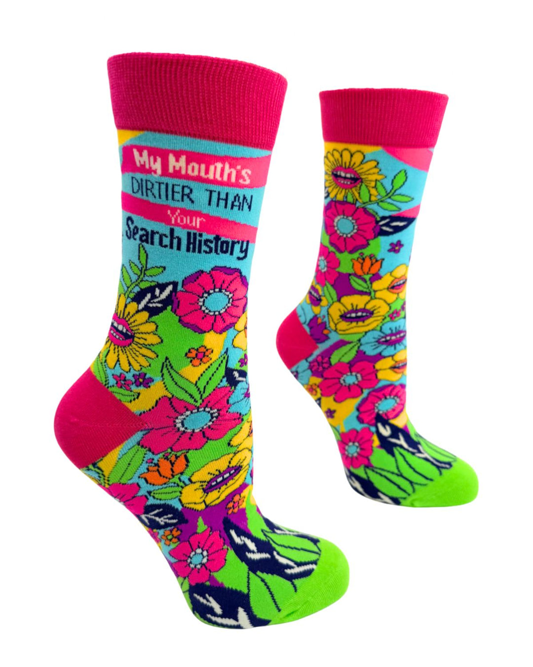 My Mouth's Dirtier Than Your Search History Women's Crew Socks