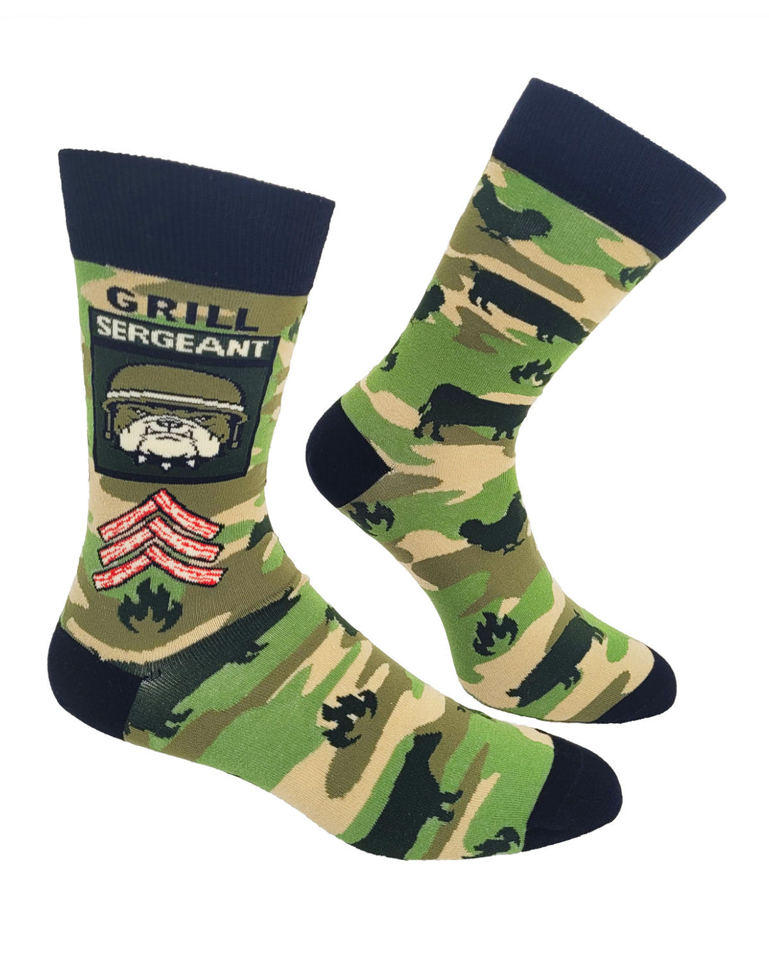 Grill Sergeant - Cookout Grilling BBQ Men's Novelty Crew Socks