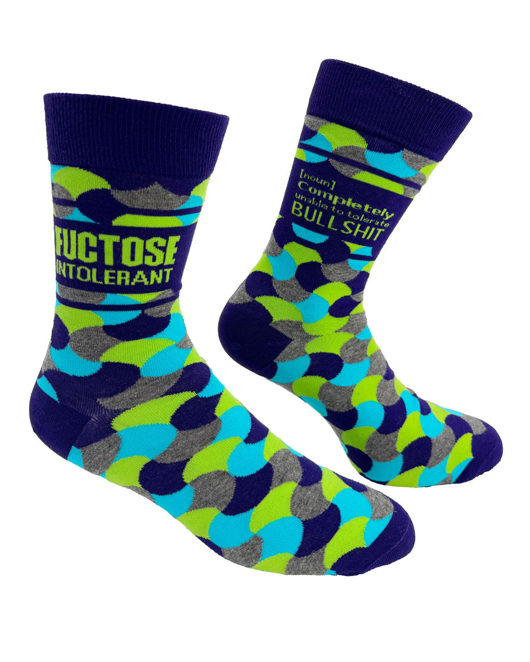 Fuctose Intolerant Funny Men's Novelty Crew Socks