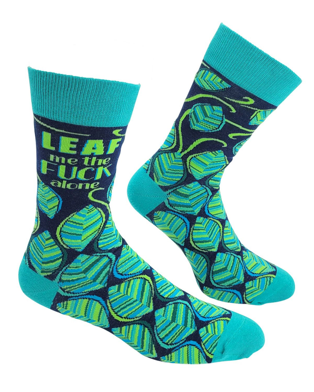 Leaf Me the Fuck Alone Men's Novelty Crew Socks