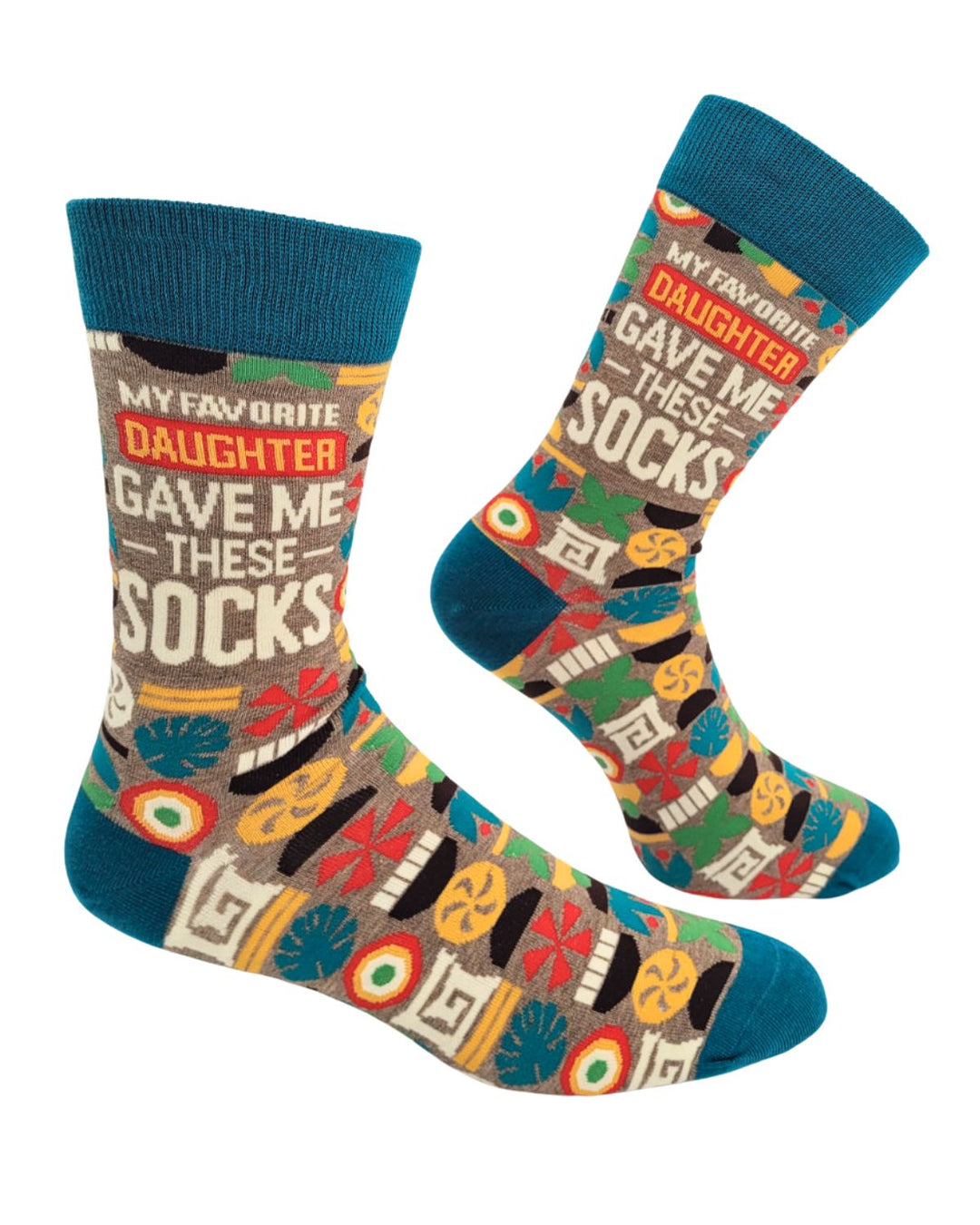 My Favorite Daughter Gave Me These Socks Men's Novelty Crew Socks