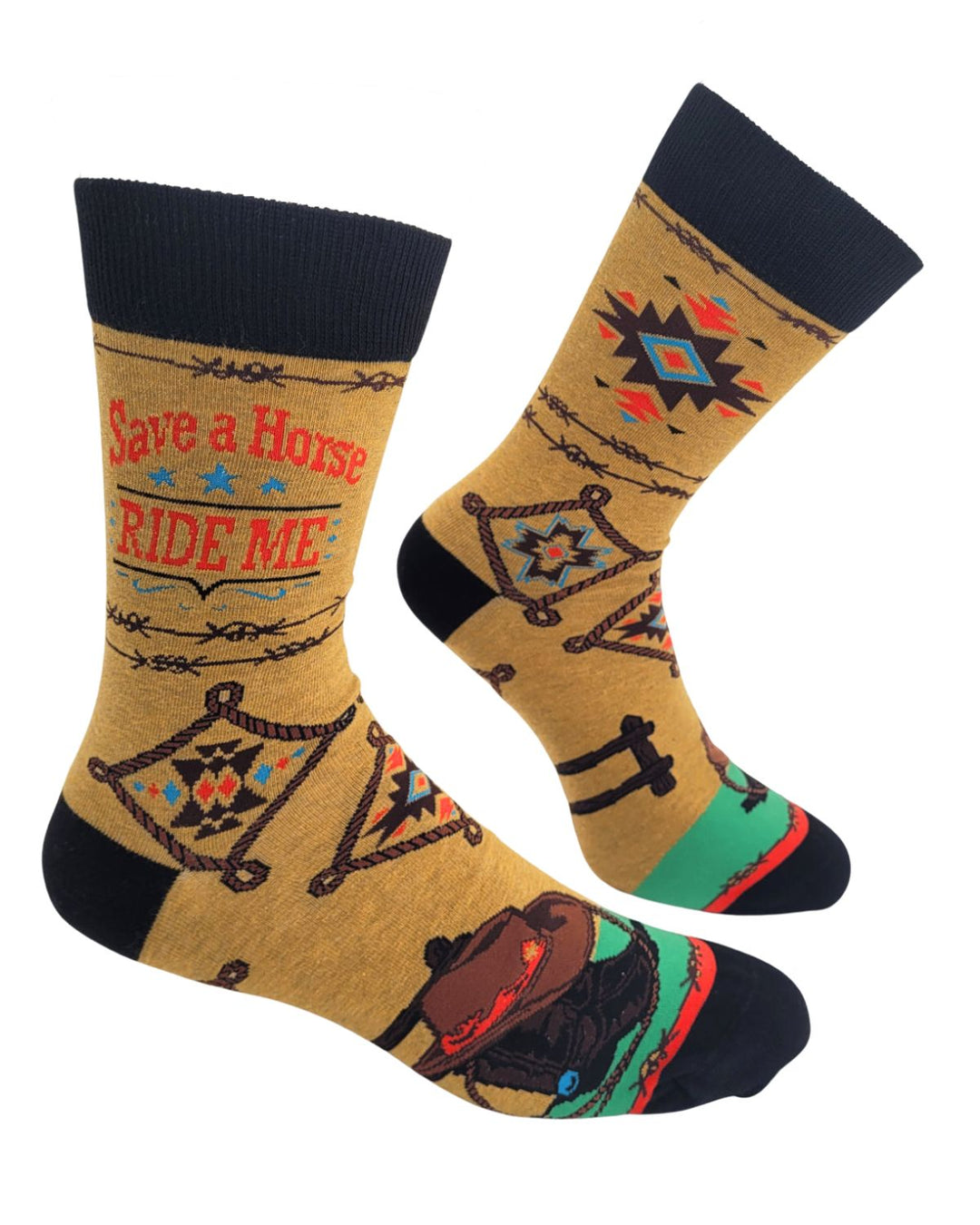 Save a Horse Ride Me Men's Novelty Crew Socks