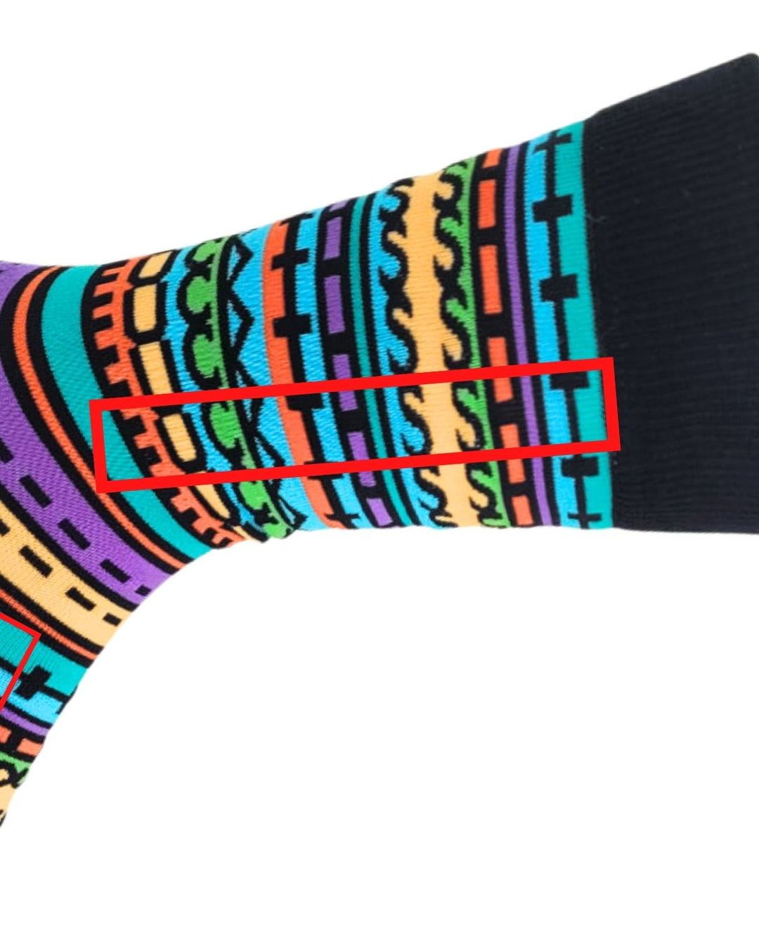 Fuck This Shit - Sideways Secret Message - Men's Novelty Crew Socks