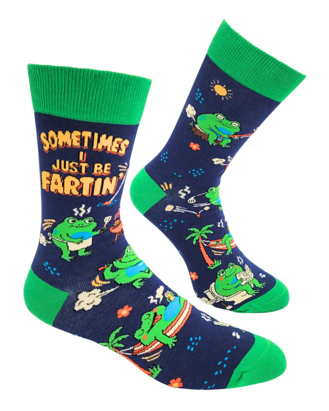 Sometimes I Just Be Fartin' Funny Men's Novelty Crew Socks
