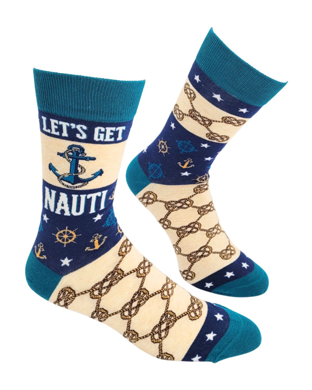 Let's Get Nauti Men's Novelty Crew Socks