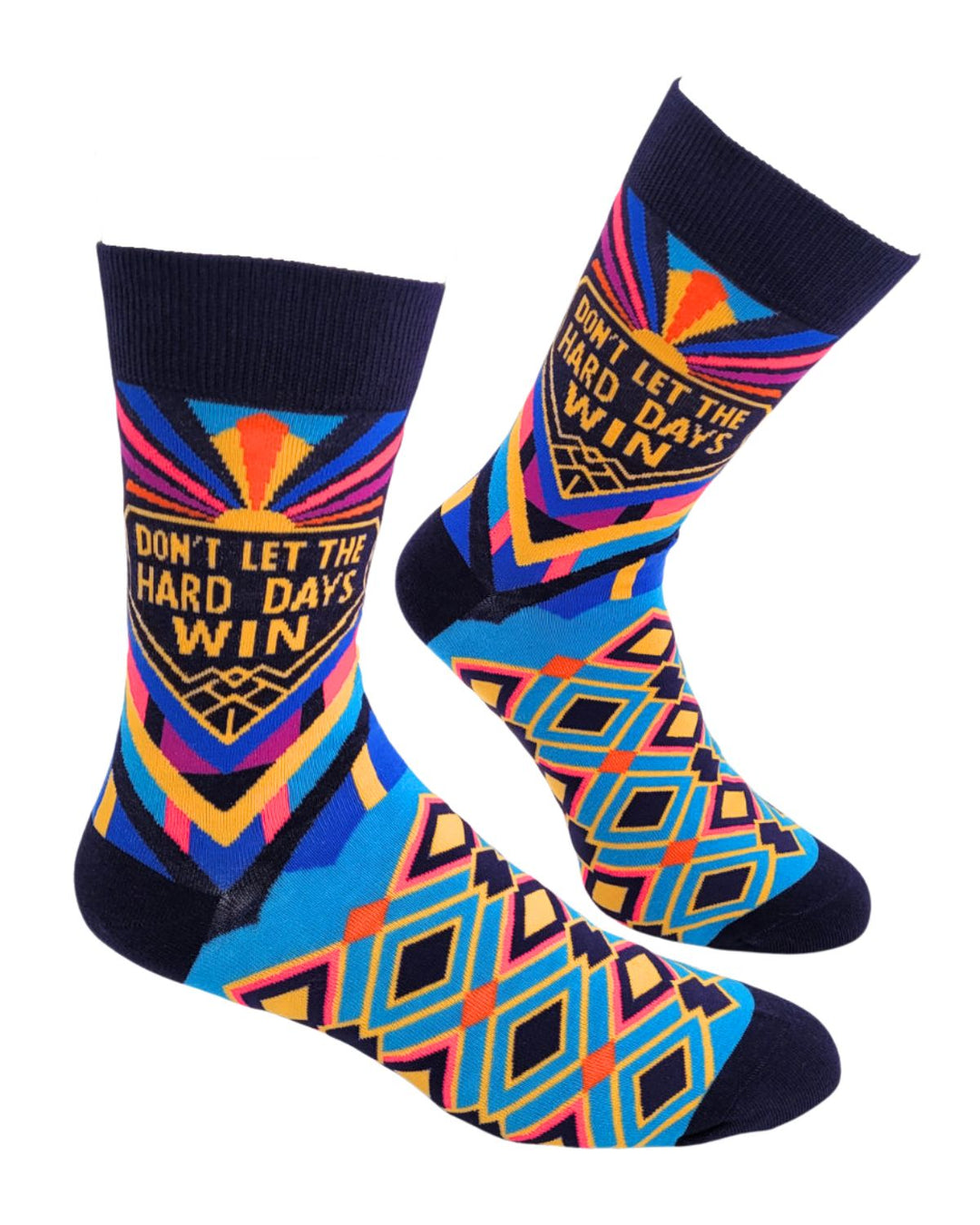 Don't Let the Hard Days Win Men's Novelty Crew Socks
