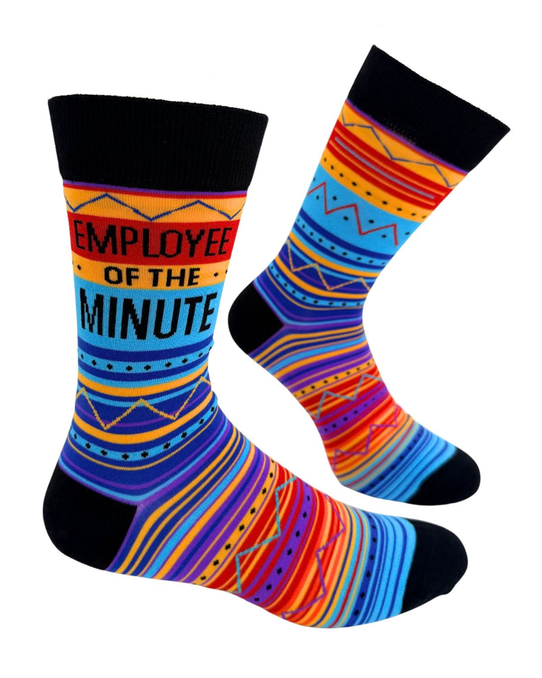 Employee of the Minute Men's Novelty Crew Socks