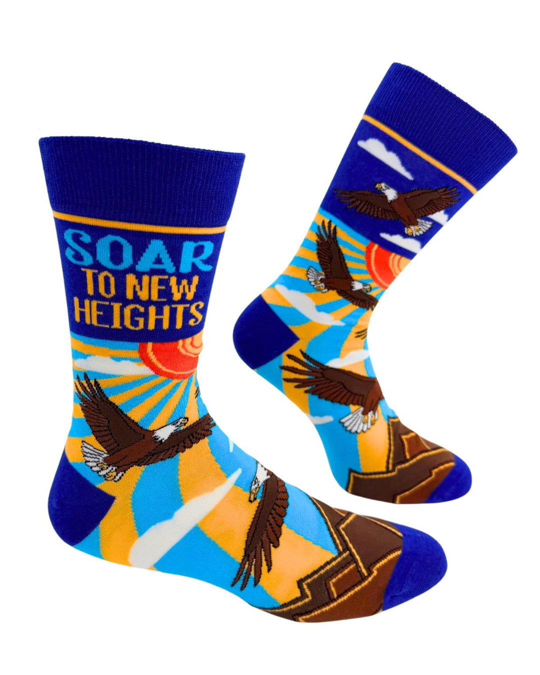 Soar to New Heights Men's Novelty Crew Socks