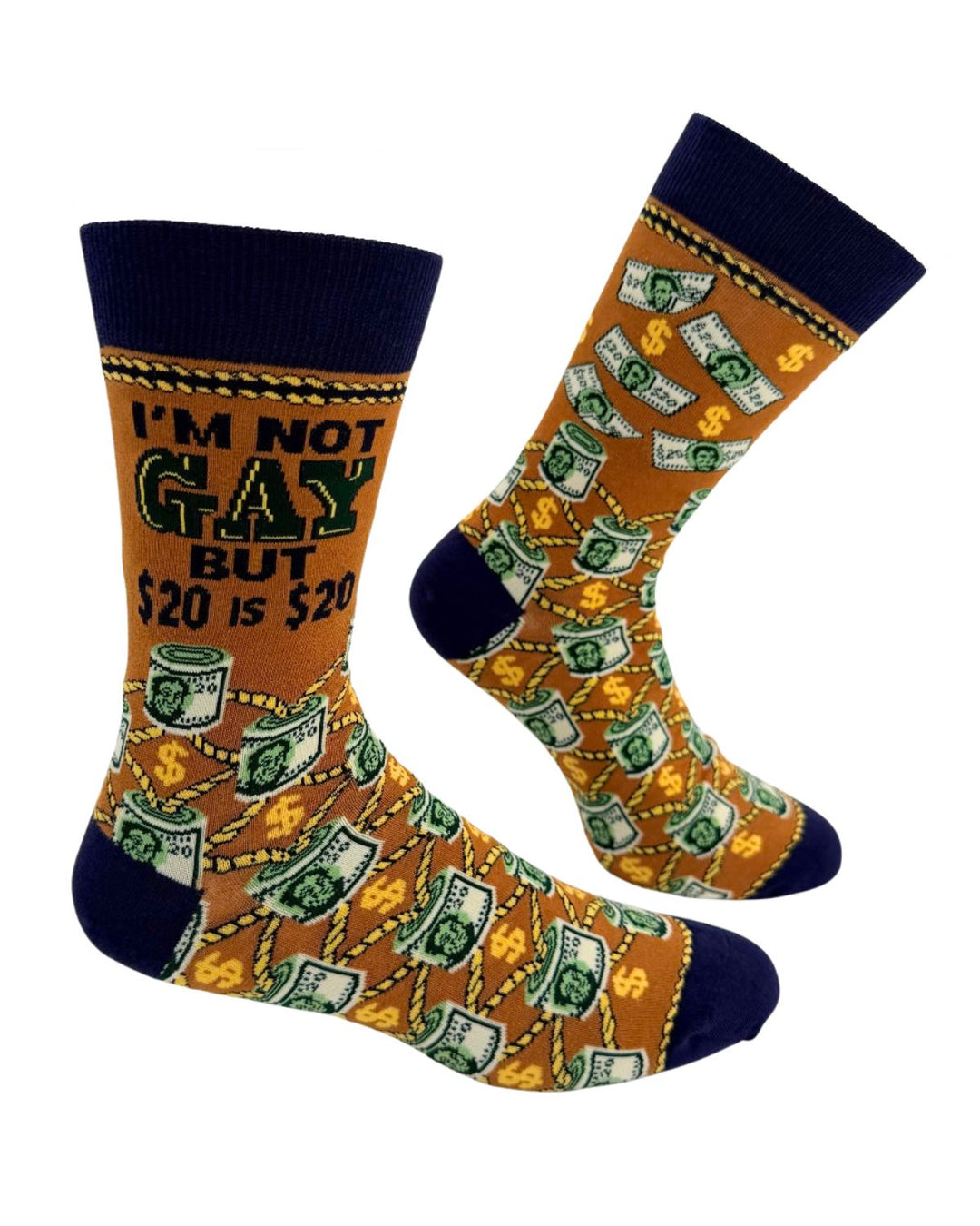 I'm Not Gay but $20 is $20 Men's Novelty Crew Socks