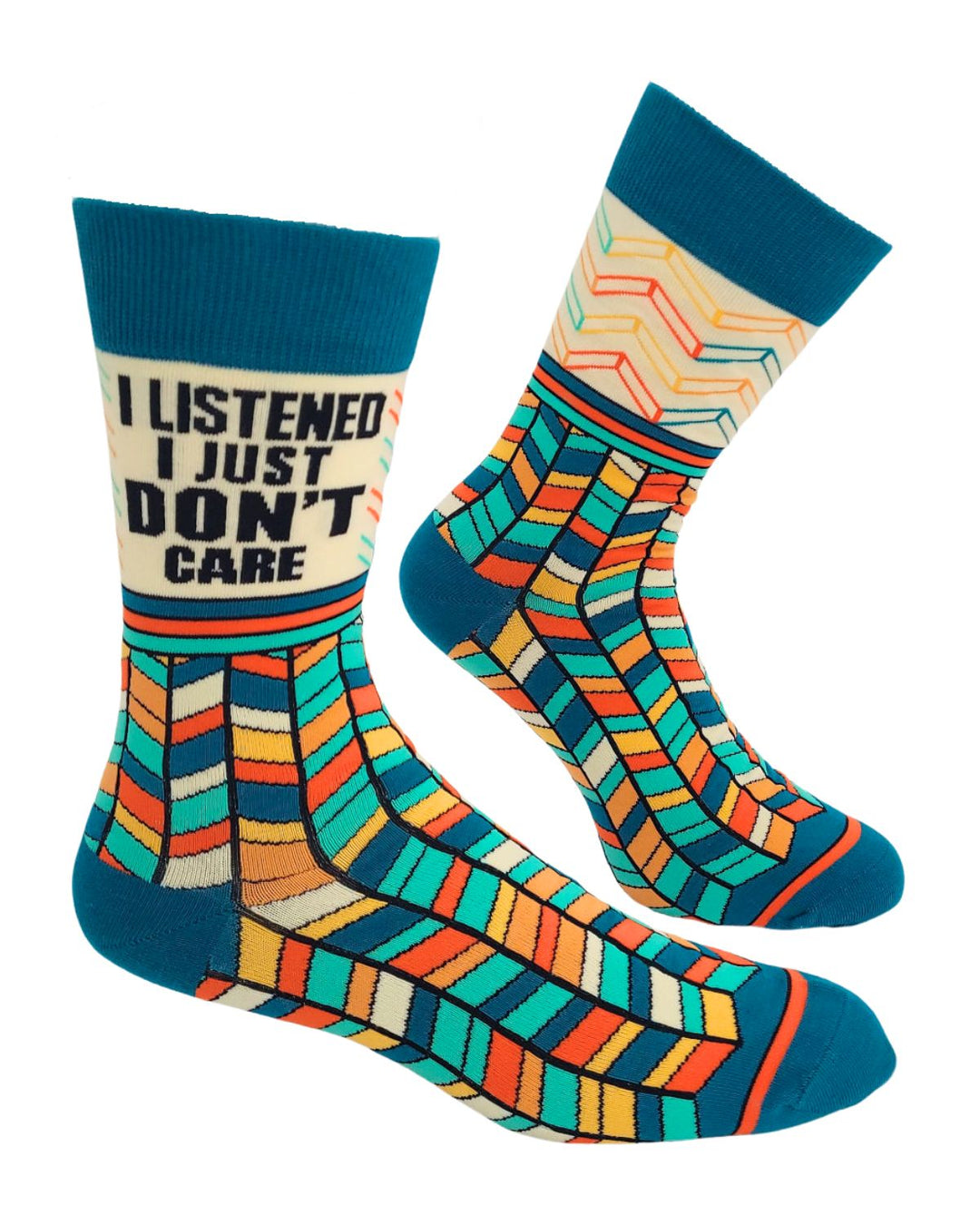 I Listened I Just Don't Care Men's Novelty Crew Socks