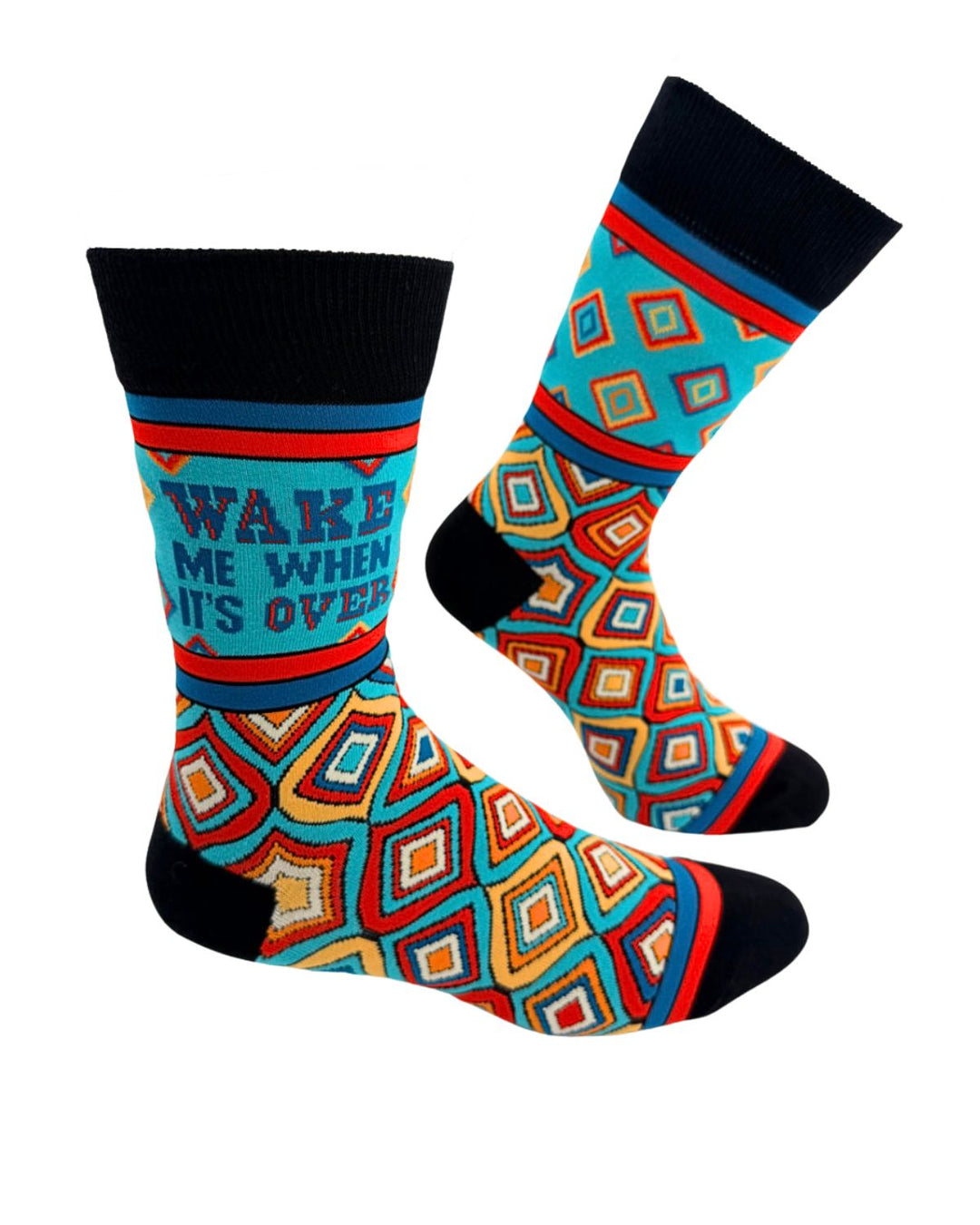 Wake Me When It's Over Men's Novelty Crew Socks