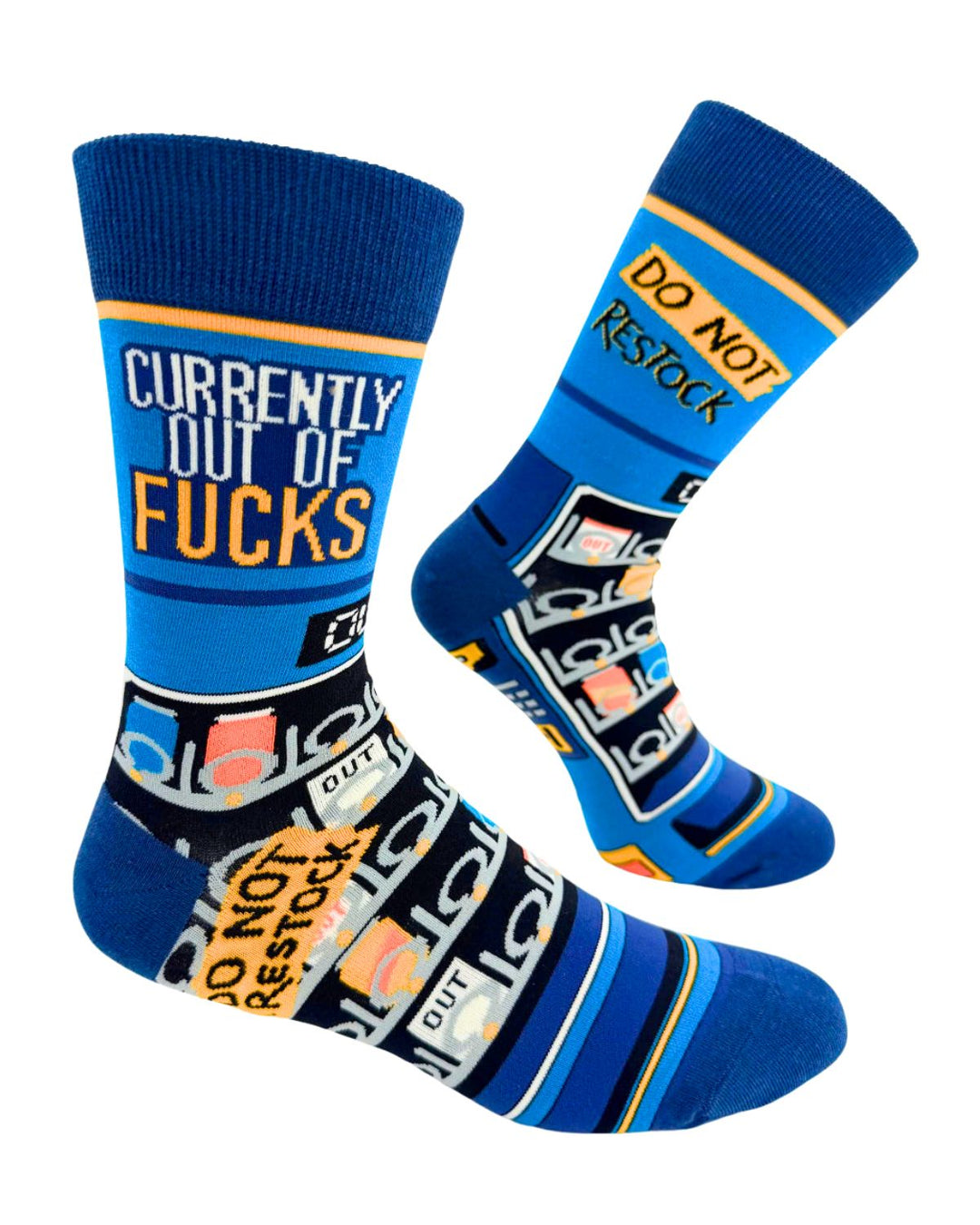 Currently Out of Fucks Men's Novelty Crew Socks