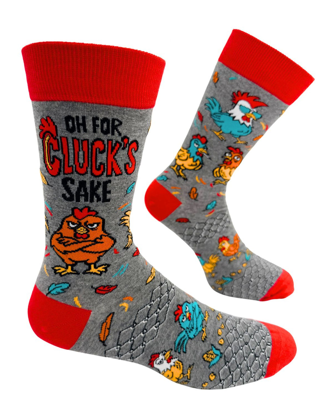 Oh For Clucks Sake Men's Novelty Crew Socks