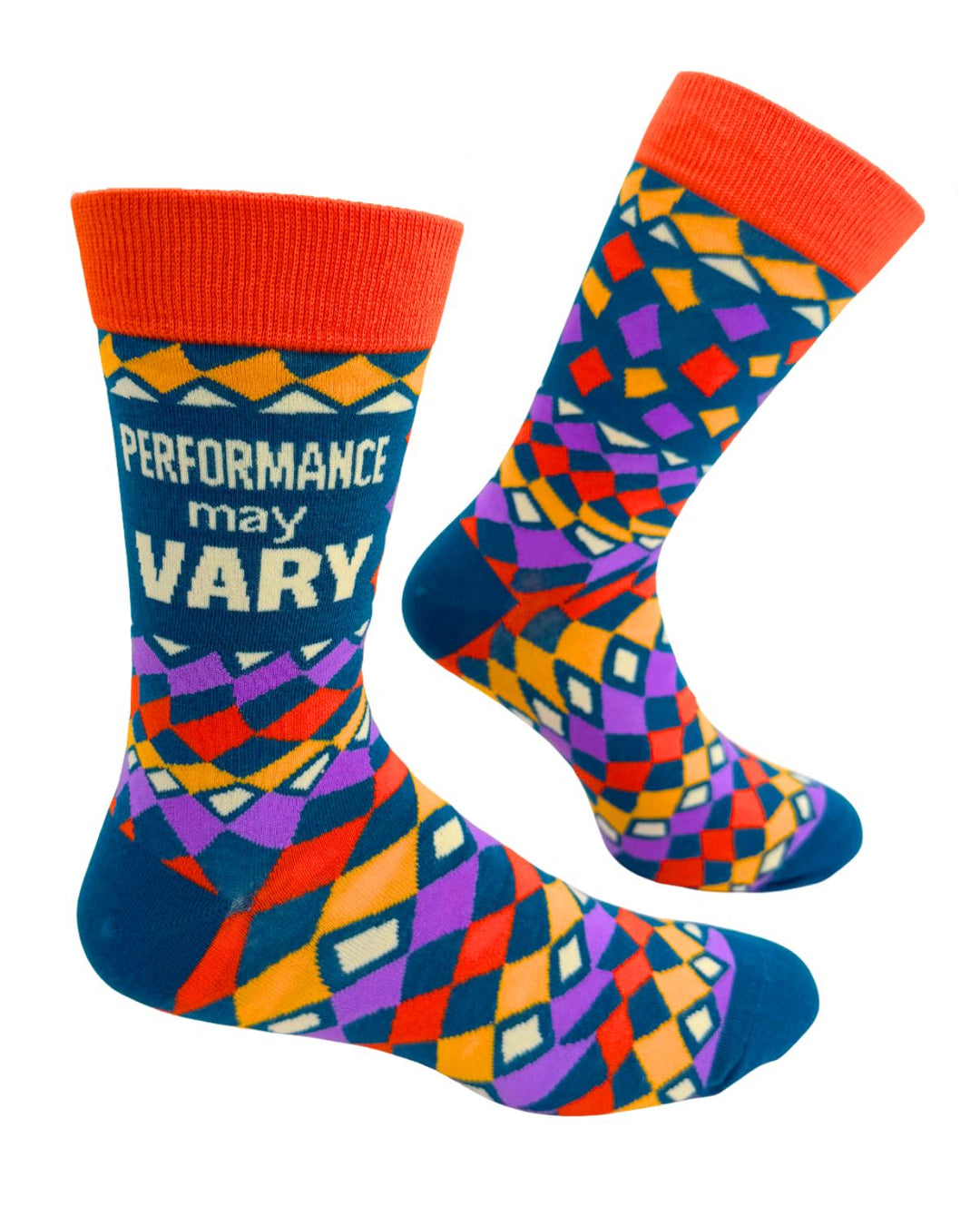 Performance May Vary Men's Novelty Crew Socks