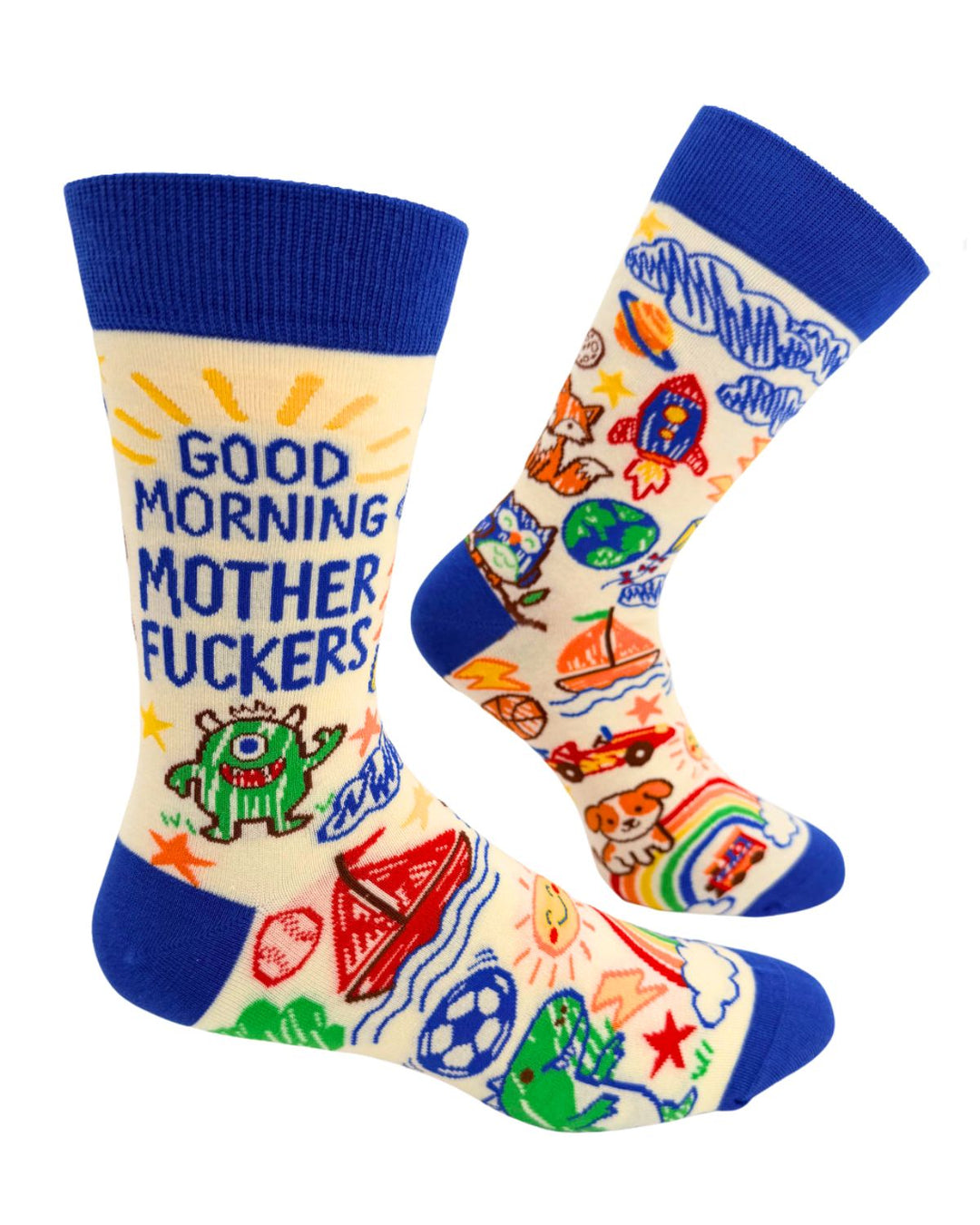Good Morning Mother Fuckers Men's Novelty Crew Socks