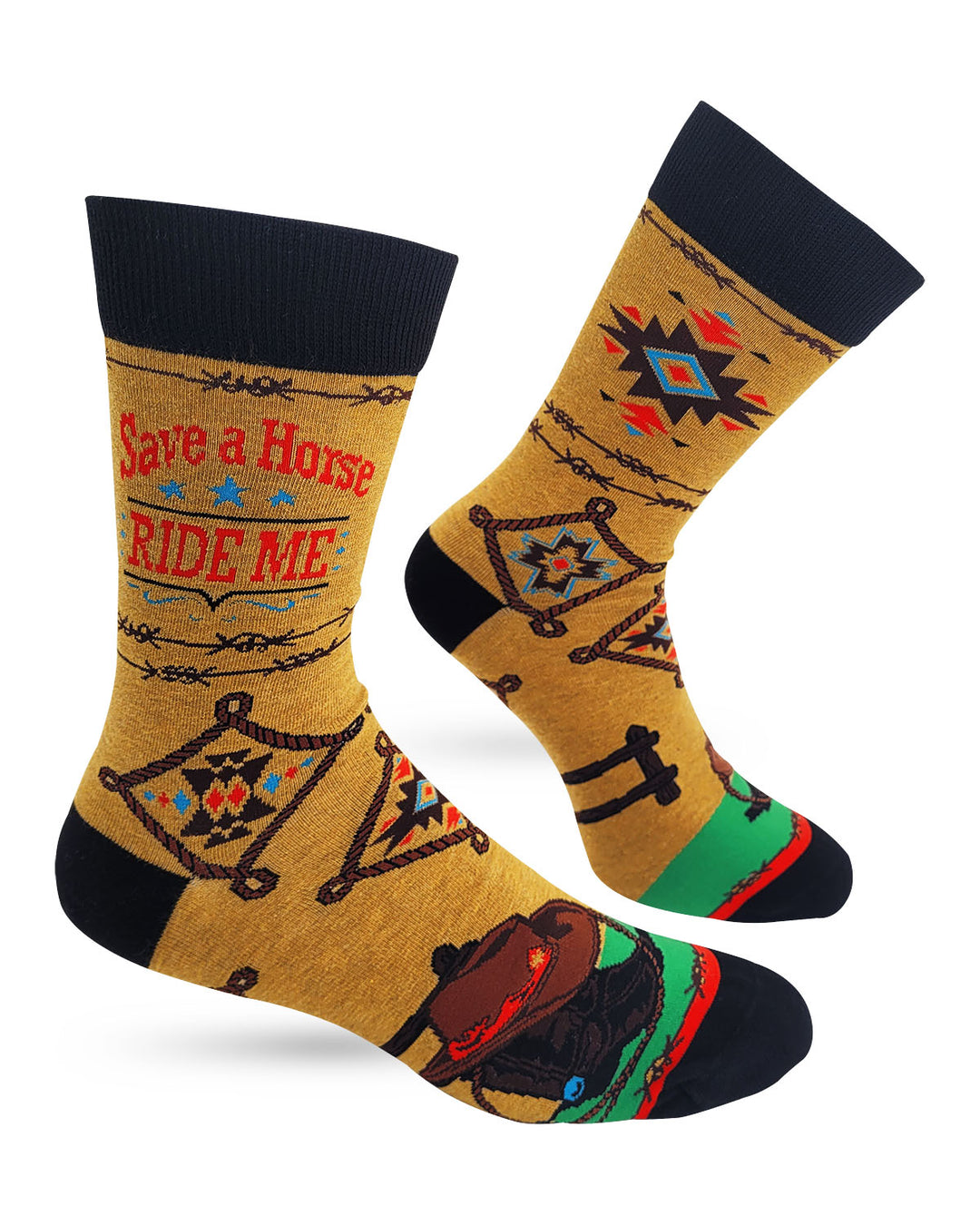 Save a Horse Ride Me Men's Novelty Crew Socks