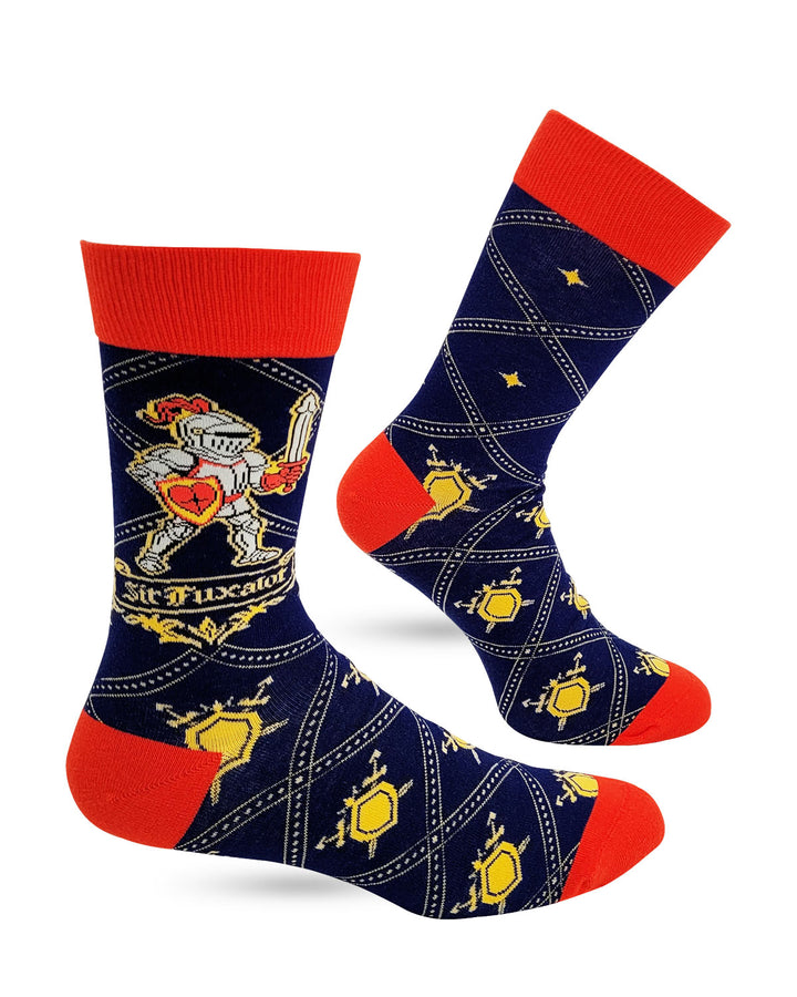 Sir Fuxalot Men's Novelty Crew Socks