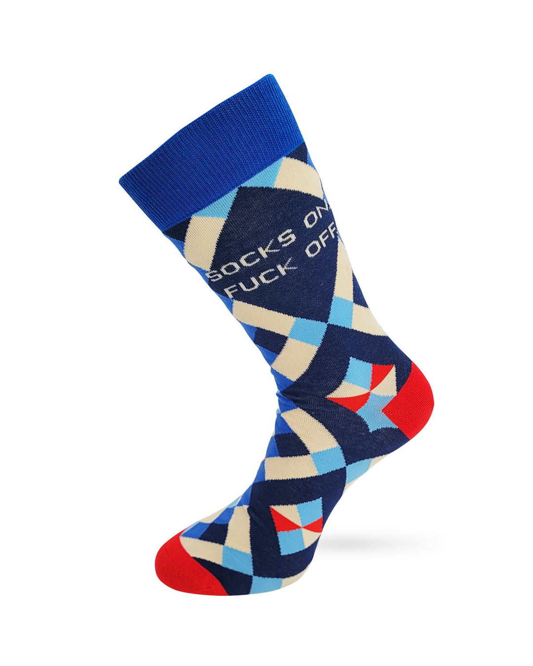 Socks On Fuck Off Men's Novelty Crew Socks