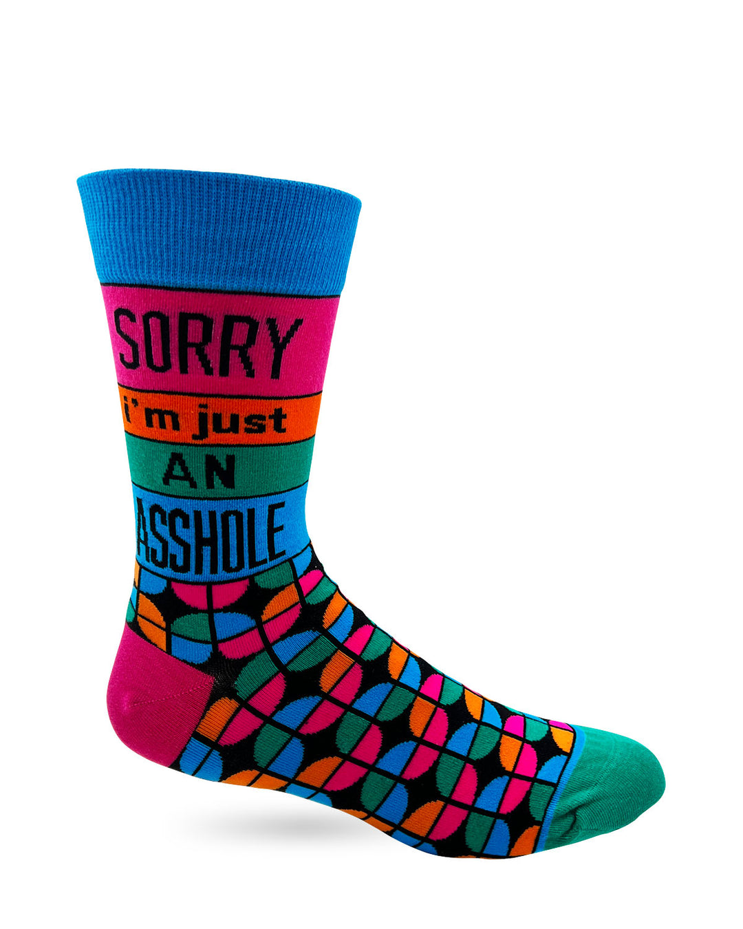 Funny Sorry I'm Just An Asshole Men's Novelty Crew Socks