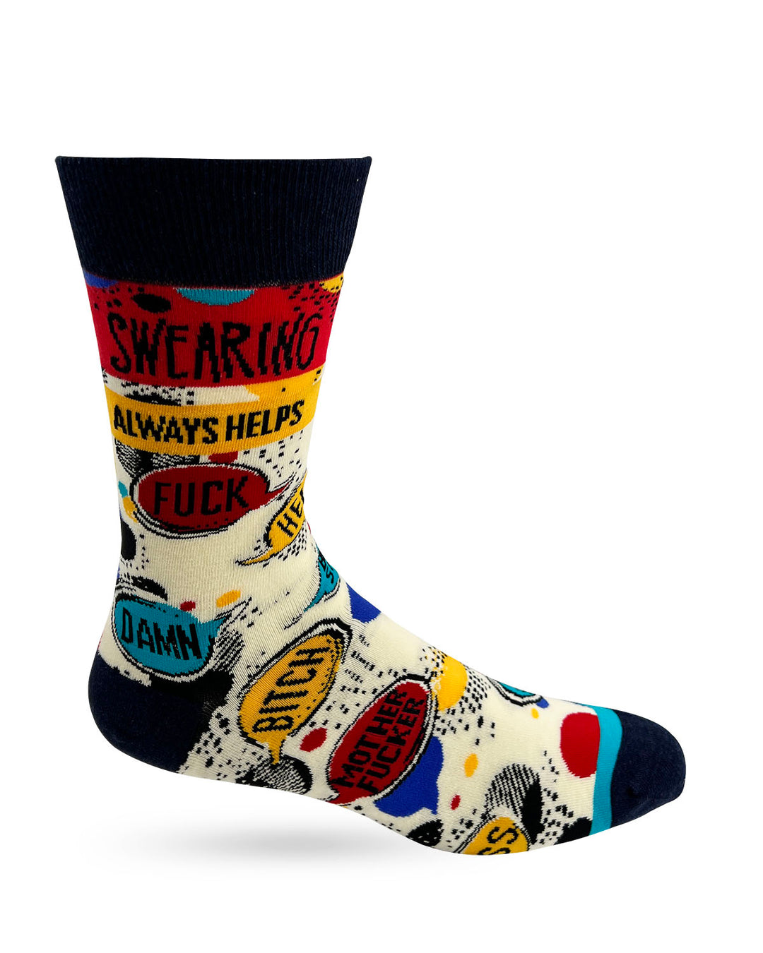 Swearing Always Helps Men's Novelty Crew Socks