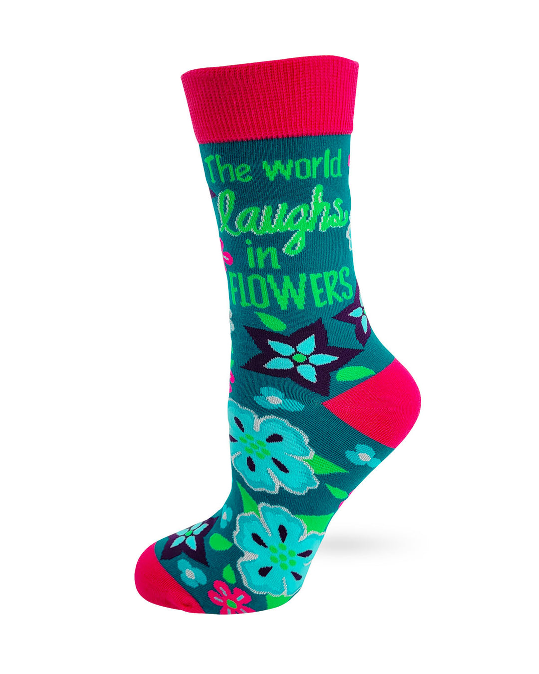 The World Laughs in Flowers Women's Crew Socks
