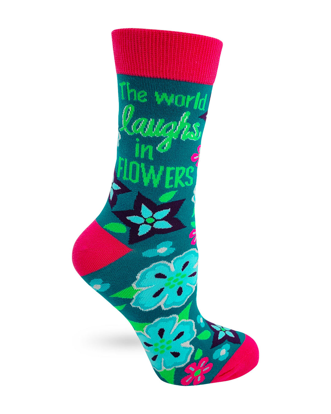 The World Laughs in Flowers Women's Crew Socks