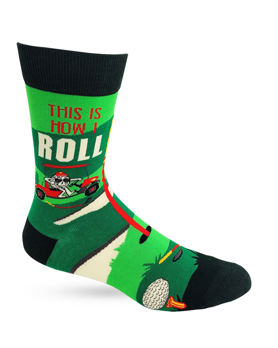 This Is How I Roll Golf Theme Men's Novelty Crew Socks