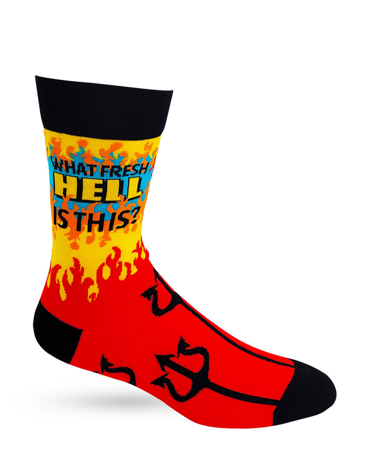 What Fresh Hell Is This? Men's Novelty Crew Socks