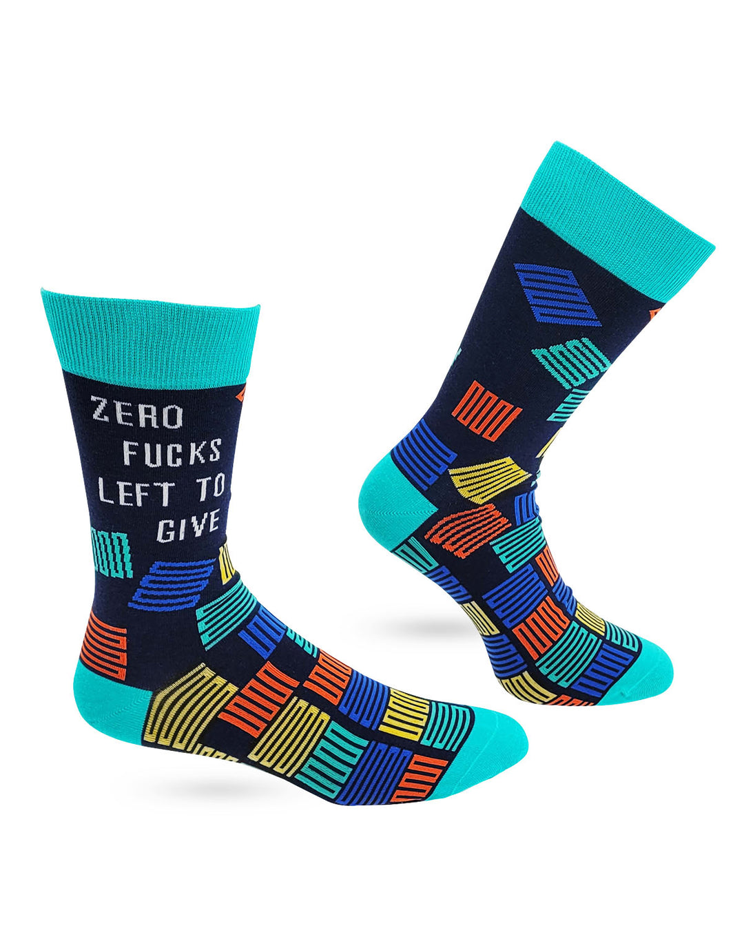 Zero Fucks Left to Give Men's Novelty Crew Socks
