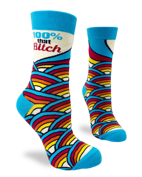 100 % That Bitch Ladies' Novelty Crew Socks