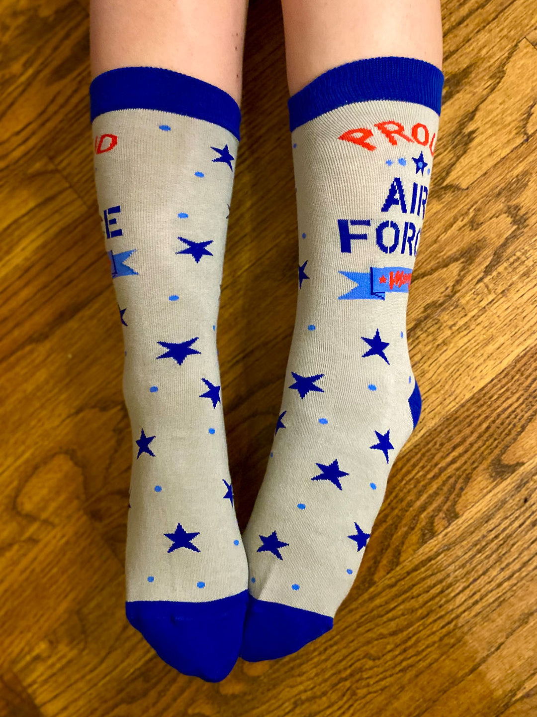 Womens Novelty Socks Proud Air Force Mom