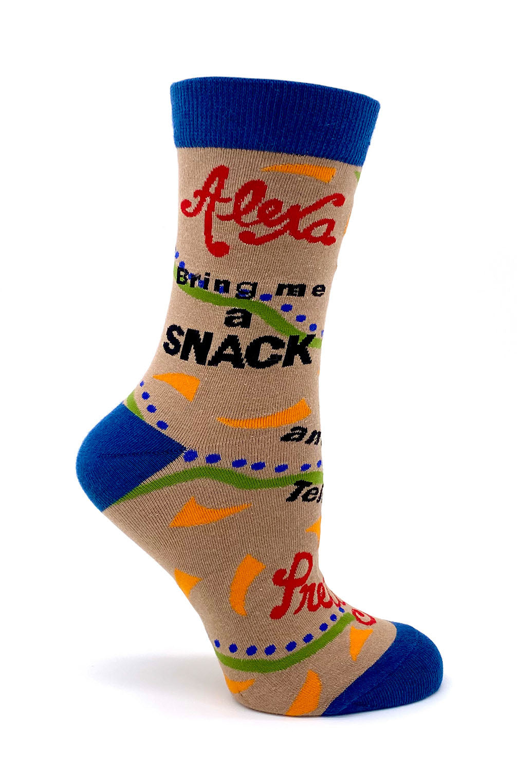Funny novelty socks Alexa Bring Me a Snack and Tell Me I'm Pretty