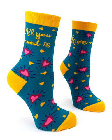 All You Need Is Love Women's Novelty Crew Socks