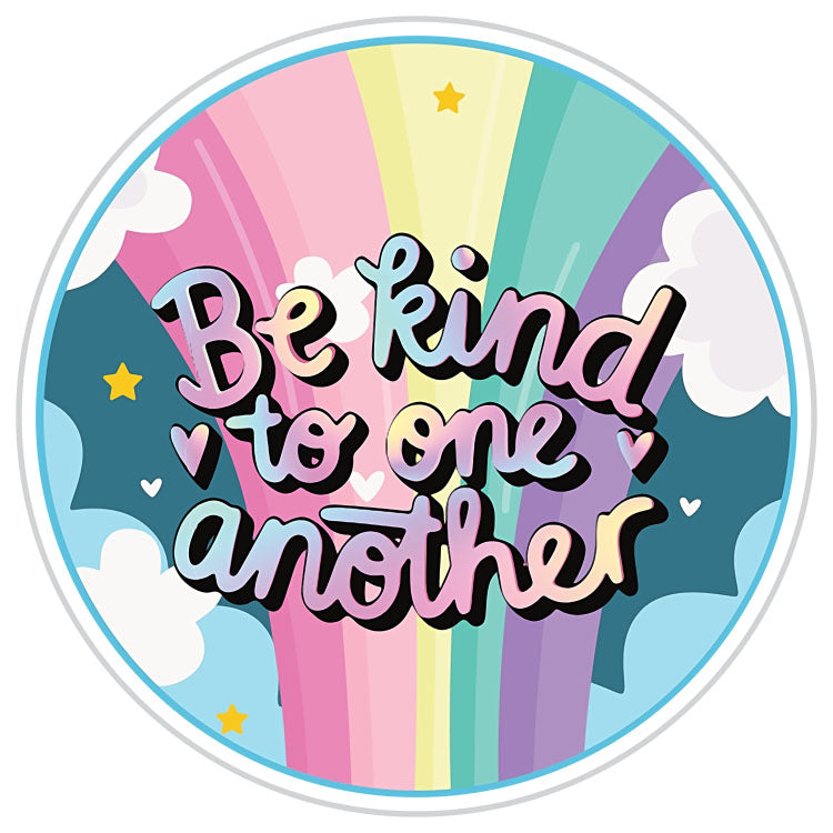 Be Kind To One Another Pastel Rainbow Sticker